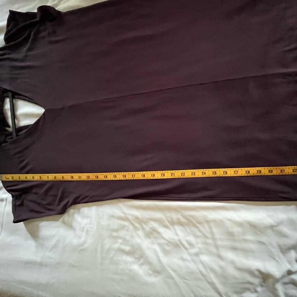 Lilla P Super Soft Jersey Knit Pullover Midi Shift Dress Eggplant Women’s sz Med - Picture 13 of 14